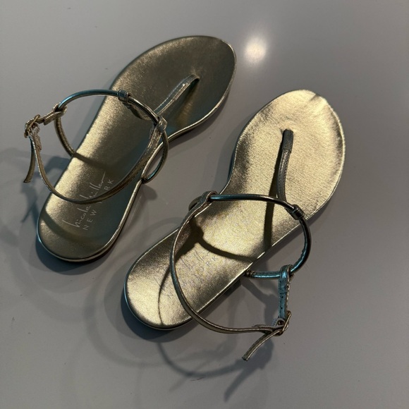 Nicole Miller Gold Sandals - Picture 7 of 12